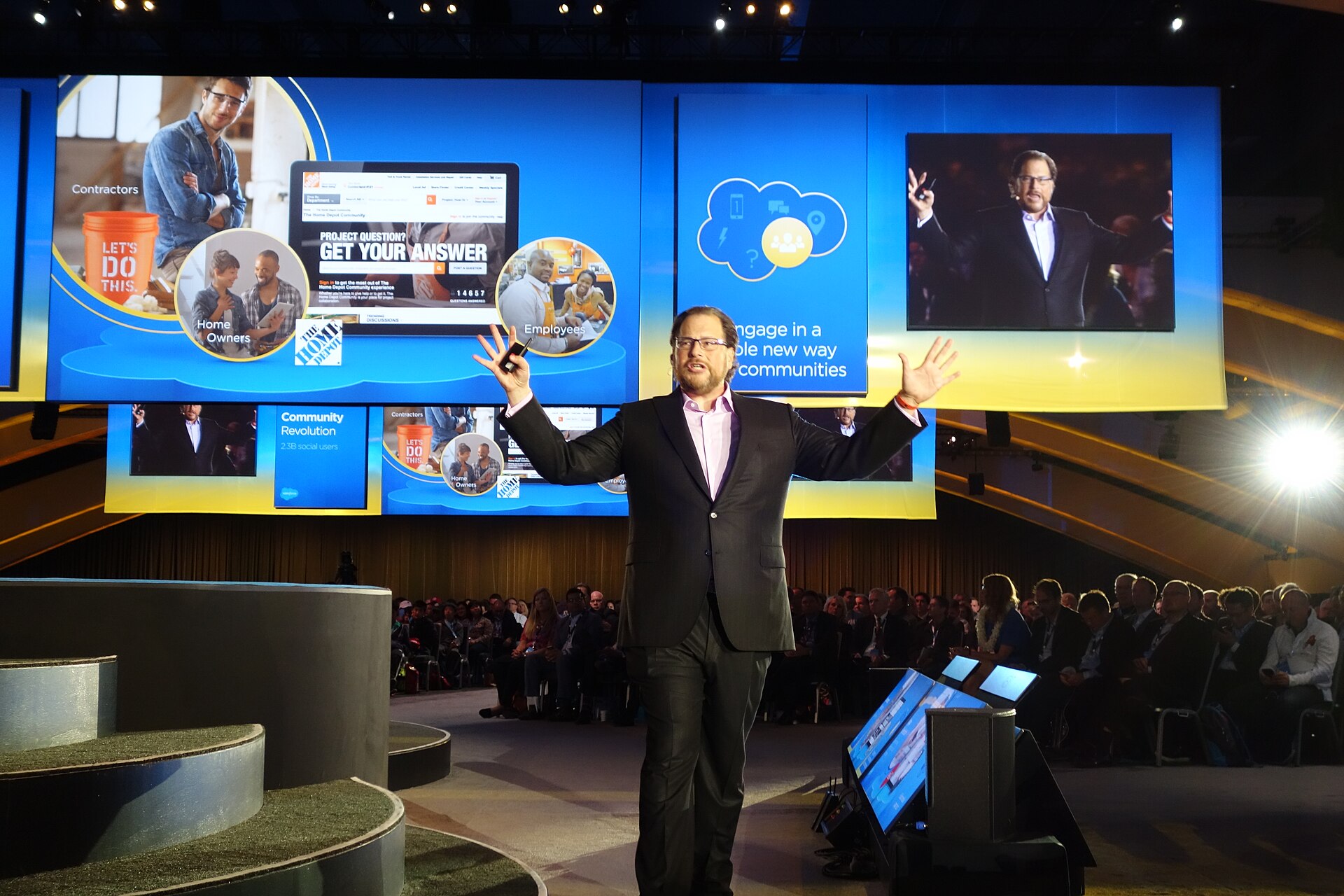 Marc Benioff delivering the opening keynote at Dreamforce
